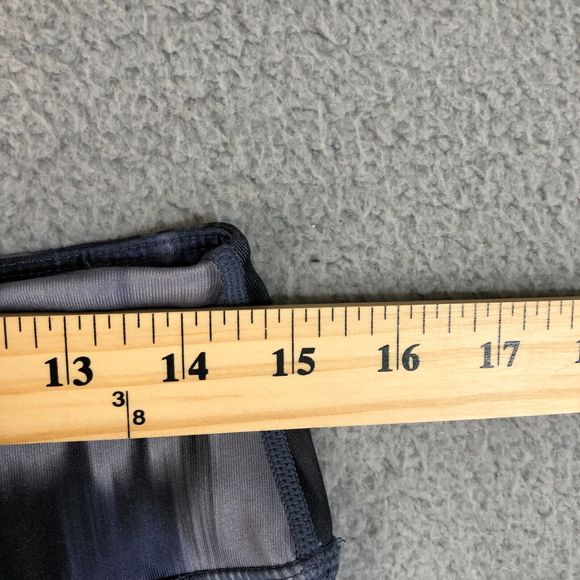 Reebok Leggings Womens Large‎ Gray Blue Stretch Skinny Leg Yoga Workout Gym Logo - Picture 6 of 9